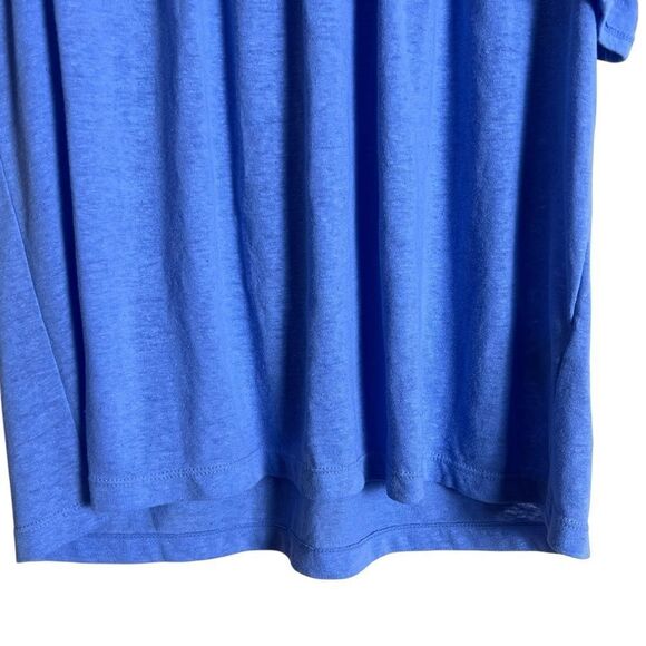 Max Studio‎ light blue linen blend knit shirt - Picture 7 of 8